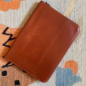 VTG I Lifton I Deep Buff Split Cowhide Leather Zipper Portfolio Underarm Case